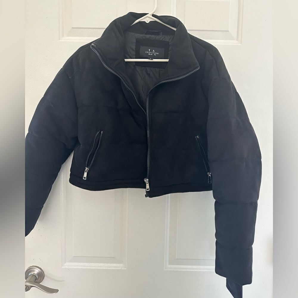LA Coalition cropped puffer jacket